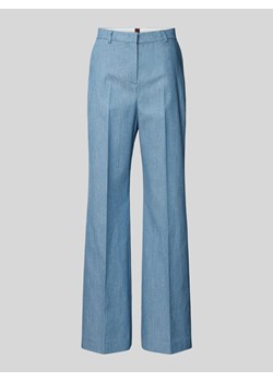 Spodnie w jednolitym kolorze w kant ze sklepu Peek&Cloppenburg  w kategorii Spodnie damskie - zdjęcie 172057069
