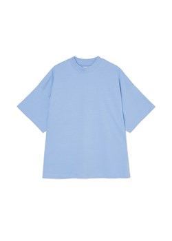 Cropp - Niebieska koszulka oversize - niebieski ze sklepu Cropp w kategorii Bluzki damskie - zdjęcie 172057877
