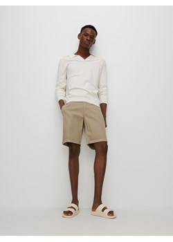 Reserved - Bawełniany sweter polo - biały ze sklepu Reserved w kategorii Swetry męskie - zdjęcie 172058547