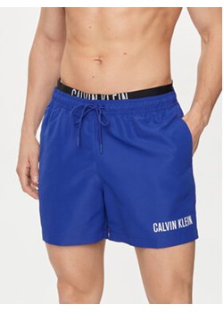 Calvin Klein Swimwear Szorty kąpielowe KM0KM00992 Granatowy Regular Fit ze sklepu MODIVO w kategorii Kąpielówki - zdjęcie 172060426
