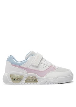 Sneakersy Geox J Illuminus Girl J45HPA 0BUAS C0406 DD White/Pink ze sklepu eobuwie.pl w kategorii Buty sportowe dziecięce - zdjęcie 172061418