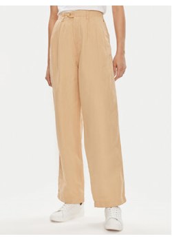 Tommy Hilfiger Spodnie materiałowe WW0WW41355 Beżowy Relaxed Fit ze sklepu MODIVO w kategorii Spodnie damskie - zdjęcie 172061689