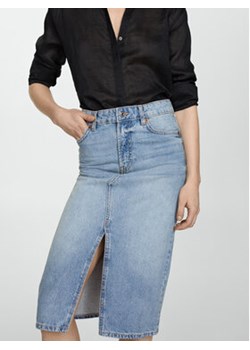 Mango Spódnica jeansowa Sole 67064022 Niebieski Regular Fit ze sklepu MODIVO w kategorii Spódnice - zdjęcie 172061745