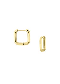 Złote minimalistyczne kwadraty lekkie kolczyki koła ze stali ze sklepu manoki.pl w kategorii Kolczyki - zdjęcie 172062837