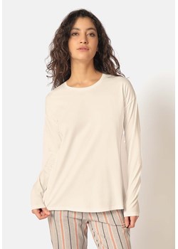 Koszulka damska z długim rękawem Skiny kremowa 085628 ze sklepu piubiu_pl w kategorii Podkoszulki męskie - zdjęcie 172063719