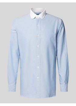 Koszula biznesowa o kroju custom fit z kołnierzykiem typu kent ze sklepu Peek&Cloppenburg  w kategorii Koszule męskie - zdjęcie 172064246