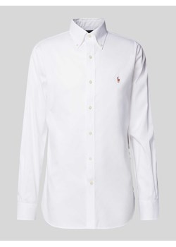 Koszula biznesowa o kroju slim fit z wyhaftowanym logo ze sklepu Peek&Cloppenburg  w kategorii Koszule męskie - zdjęcie 172064247