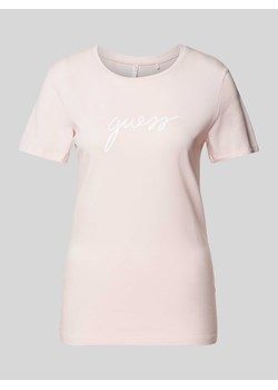 T-shirt z nadrukiem z logo model ‘CARRIE’ ze sklepu Peek&Cloppenburg  w kategorii Bluzki damskie - zdjęcie 172064377