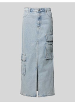 Spódnica jeansowa z kieszeniami cargo i rozcięciem ze sklepu Peek&Cloppenburg  w kategorii Spódnice - zdjęcie 172064469