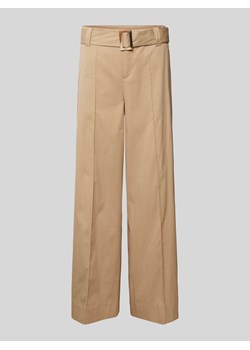Spodnie materiałowe z szeroką nogawką z przeszytym kantem model ‘CARLETTA’ ze sklepu Peek&Cloppenburg  w kategorii Spodnie damskie - zdjęcie 172064499