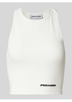 Top krótki z efektem prążkowania model ‘AYLA’ ze sklepu Peek&Cloppenburg  w kategorii Bluzki damskie - zdjęcie 172064606