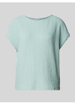 T-shirt w jednolitym kolorze z fakturowanym wzorem ze sklepu Peek&Cloppenburg  w kategorii Bluzki damskie - zdjęcie 172064626