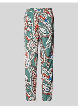 Spodnie materiałowe z wzorem na całej powierzchni ze sklepu Peek&Cloppenburg  w kategorii Spodnie damskie - zdjęcie 172065069