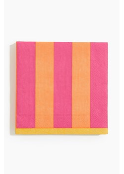 H & M - Serwetki papierowe w paski 20-pak - Różowy ze sklepu H&M w kategorii Tekstylia kuchenne - zdjęcie 172068695