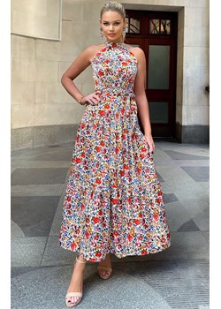 Sukienka midi z wielokolorowym nadrukiem DA1751, Kolor multicolour, Rozmiar XL, AX Paris ze sklepu Primodo w kategorii Sukienki - zdjęcie 172069326
