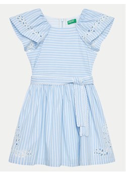 United Colors Of Benetton Sukienka codzienna 4ETMCV02M Niebieski Regular Fit ze sklepu MODIVO w kategorii Sukienki dziewczęce - zdjęcie 172071567