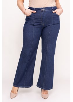 Granatowe Spodnie jeansowe dzwony FERIMI ze sklepu TONO w kategorii Jeansy damskie - zdjęcie 172072155