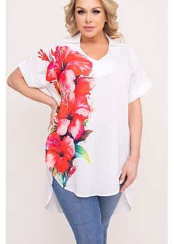 Tunika w kwiaty MERITGO ze sklepu TONO w kategorii Bluzki damskie - zdjęcie 172072446
