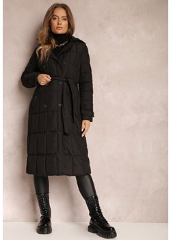 Czarna Kurtka Pikowana z Paskiem Yeclu ze sklepu Renee odzież w kategorii Kurtki damskie - zdjęcie 172074626