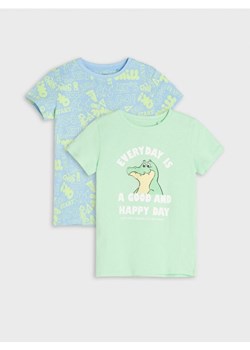 Sinsay - Koszulki 2 pack - zielony ze sklepu Sinsay w kategorii T-shirty chłopięce - zdjęcie 172079646