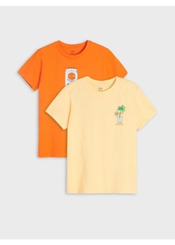 Sinsay - Koszulki 2 pack - pomarańczowy ze sklepu Sinsay w kategorii T-shirty chłopięce - zdjęcie 172079718