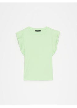Mohito - Bawełniany zielony t-shirt - zielony ze sklepu Mohito w kategorii Bluzki damskie - zdjęcie 172080549