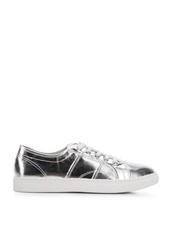 Damskie sneakersy z metalicznej skóry srebrne ze sklepu WITTCHEN w kategorii Buty sportowe damskie - zdjęcie 172080799