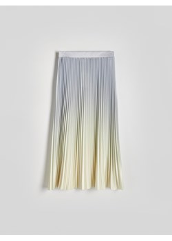 Reserved - Plisowana spódnica midi - jasnożółty ze sklepu Reserved w kategorii Spódnice - zdjęcie 172081977