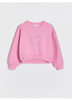 Reserved - Bluza z apikacją - różowy ze sklepu Reserved w kategorii Bluzy dziewczęce - zdjęcie 172082366