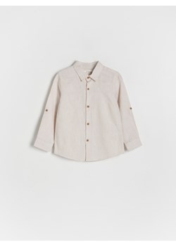 Reserved - Koszula z lnem - beżowy ze sklepu Reserved w kategorii Odzież dla niemowląt - zdjęcie 172082467