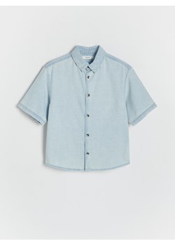 Reserved - Jeansowa koszula oversize - niebieski ze sklepu Reserved w kategorii Koszule chłopięce - zdjęcie 172082518