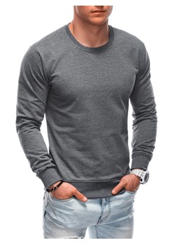 Bluza męska bez kaptura 1667B - grafitowa ze sklepu Edoti w kategorii Bluzy męskie - zdjęcie 172084818