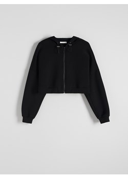 Reserved - Rozpinana bluza z kapturem - czarny ze sklepu Reserved w kategorii Bluzy damskie - zdjęcie 172086136