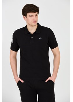 LA MARTINA Czarne polo z małym logo, Wybierz rozmiar XXL ze sklepu outfit.pl w kategorii T-shirty męskie - zdjęcie 172087209