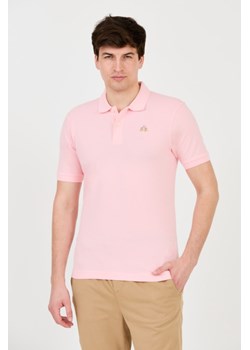 LA MARTINA Różowy t-shirt z małym logo, Wybierz rozmiar XL ze sklepu outfit.pl w kategorii T-shirty męskie - zdjęcie 172087235