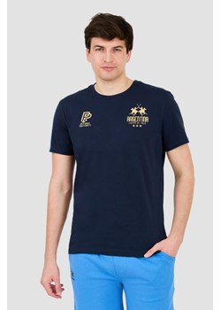 LA MARTINA Granatowy t-shirt Jersey, Wybierz rozmiar XXL ze sklepu outfit.pl w kategorii T-shirty męskie - zdjęcie 172087446