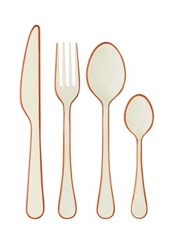 Madam Stoltz komplet sztućców Enamel Cutlery 4-pack ze sklepu ANSWEAR.com w kategorii Sztućce - zdjęcie 172089026