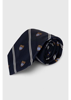 Polo Ralph Lauren krawat jedwabny kolor granatowy 712926092 ze sklepu ANSWEAR.com w kategorii Krawaty - zdjęcie 172089245