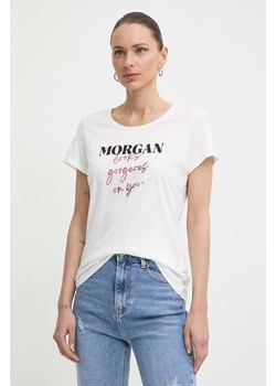 Morgan t-shirt DLOOKS damski kolor biały DLOOKS ze sklepu ANSWEAR.com w kategorii Bluzki damskie - zdjęcie 172089736