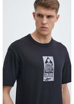 Reebok Classic t-shirt bawełniany Basketball męski kolor czarny z nadrukiem 100075504 ze sklepu ANSWEAR.com w kategorii T-shirty męskie - zdjęcie 172089849