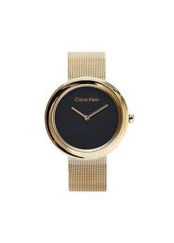 Zegarek Calvin Klein Twisted Bezel 25200012 Złoty ze sklepu eobuwie.pl w kategorii Zegarki - zdjęcie 172089875
