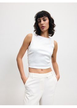 Reserved - Bluzka z wiązaniem - biały ze sklepu Reserved w kategorii Bluzki damskie - zdjęcie 172094286