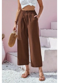 Spodnie JANILDA BROWN ze sklepu Ivet Shop w kategorii Spodnie damskie - zdjęcie 172094815