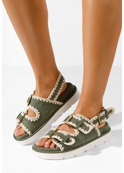 Zielone sandały damskie Velcidia V2 ze sklepu Zapatos w kategorii Sandały damskie - zdjęcie 172094869