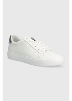 Calvin Klein sneakersy skórzane VULCANIZED LACE UP LTH kolor biały HW0HW02134 ze sklepu ANSWEAR.com w kategorii Trampki damskie - zdjęcie 172095425