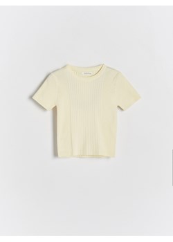 Reserved - Prążkowana bluzka - żółty ze sklepu Reserved w kategorii Koszulki niemowlęce - zdjęcie 172097919