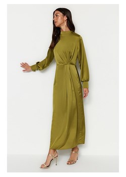 trendyol Sukienka w kolorze oliwkowym ze sklepu Limango Polska w kategorii Sukienki - zdjęcie 172103689