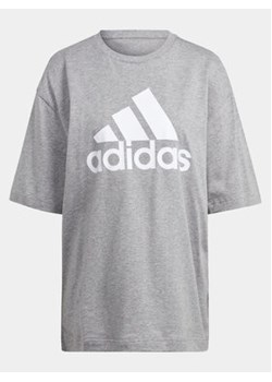 adidas T-Shirt Essentials Big Logo IL3322 Szary Loose Fit ze sklepu MODIVO w kategorii Bluzki damskie - zdjęcie 172104609