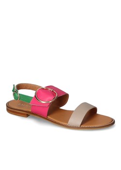 Sandały Laura Messi 2808/252-197-167 Beż/Róż/Zielone ze sklepu Arturo-obuwie w kategorii Sandały damskie - zdjęcie 172106055