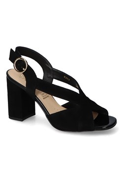 Sandały Sala 9205/21 Czarne zamsz ze sklepu Arturo-obuwie w kategorii Sandały damskie - zdjęcie 172106155